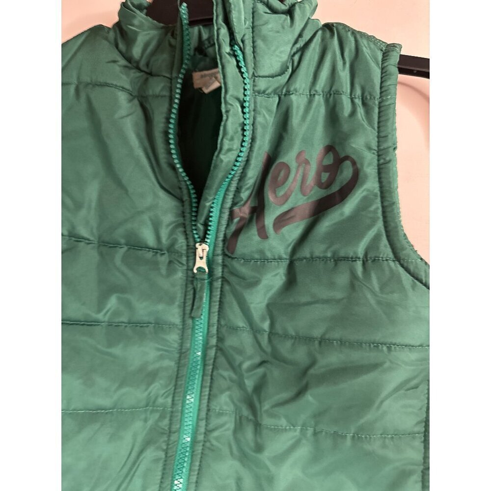 Aeropostale Boys 5/6 Green Vest Retro Y2K Pullover Layering Jacket fall school - Picture 2 of 6